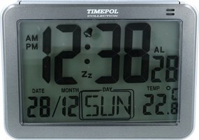 Óra ébresztőóra LCD számlap háttérvilágítás naptár hőmérő 4 db elem