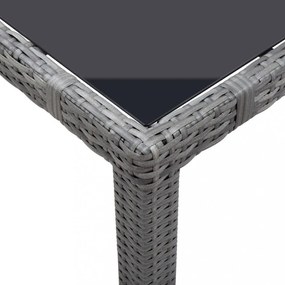 7 részes szürke kültéri polyrattan étkezőgarnitúra