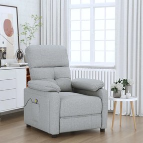 világosszürke szövet masszázsfotel