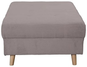 Szürke kordbársony puff Ariella – Ropez