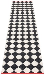 Fekete-fehér kültéri-beltéri futószőnyeg 70x300 cm Marre Black Coral – Pappelina