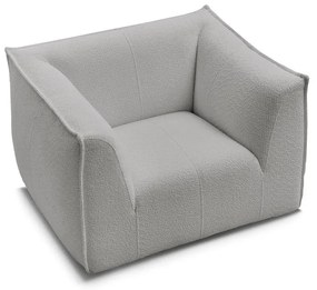 Világosszürke buklé fotel Giorgia – Bobochic Paris