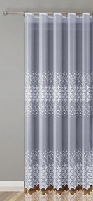 Mg Függöny jacquard 619/122 Fehér 500x250cm Kész M Szalaggal