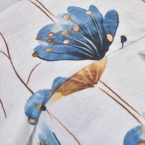 Sötétkék egyszemélyes mikroplüss ágyneműhuzat 140x200 cm Marbella – My House