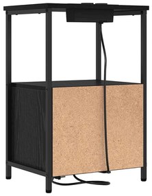 vidaXL Éjjeliszekrény 2 pcs Fekete tölgy 40 x 31 x 60 cm Faanyag