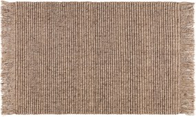 Kézzel Szőtt Szőnyeg 60 X 90 CM Újrahasznosított Anyagokból Barna