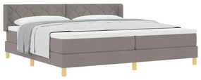Rugós Ágy matracmal fejtámlával Tópszínű 200 x 200 cm szövet