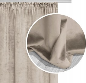 Velúr Függöny 140x270 Velvet Szalag Bézs