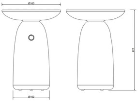 Globo 36625W - LED Dimmelhető napelemes érintős lámpa LED/10W/230V IP54 fehér
