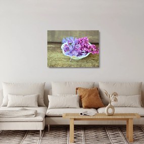 Kép a dekorációról levendulával (üvegen) (70x50 cm)