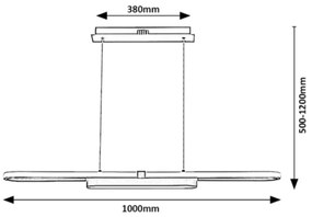 Rabalux 72031 - LED Csillár zsinóron CONTESSA LED/48W/230V 4000K króm
