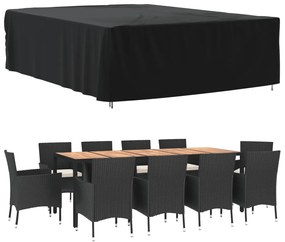 fekete 420D oxford szövet kerti bútorhuzat 350 x 260 x 90 cm