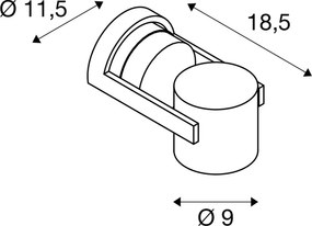 SLV OCULUS 1004665 Spotlámpa 1x11W/LED 2000-3000K 780LM IP20