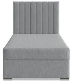 Agen egyszemélyes ágy, szövet, ágyneműtartóval, szürke