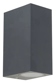 Modern fali lámpa sötétszürke 2-lámpás IP44 - Baleno