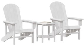 3 Részes Kerthelyiség Készlet Fehér HDPE