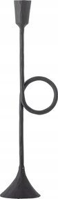 Gyertyatartó klasszikus Jada fekete fém 34 cm