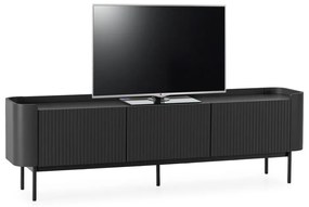 Fekete TV-állvány 180x55x40 cm Willa – MOME