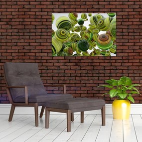 Csíkos gömbök képe (90x60 cm)