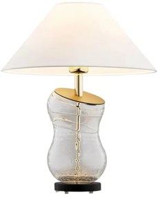 Argon 8036 - Asztali lámpa VENETO 1xE27/15W/230V fehér/sárgaréz/fekete