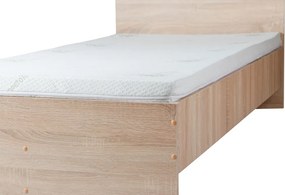 Pietro II NEW Egyszemélyes ágykeret 90x200, ágyráccsal MoonLight matraccal, 1 éjjeliszekrénnyel - Sonoma N