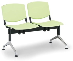Design műanyag pad, 2 üléses, zöld