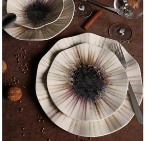 24 darabos barna porcelán étkészlet