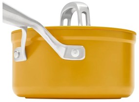 Indukciós tűzhelyhez alkalmas edény fedővel-kerámia felülettel 1,3 l Meda 3.0 – FABINI