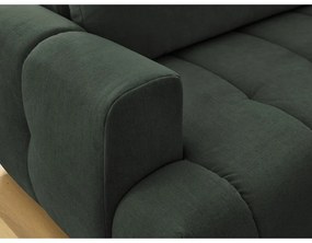 Zöld kinyitható-tárolóhelyes sarokkanapé (jobb oldali-L alakú) Fuji – Bobochic Paris