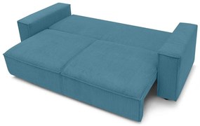 Türkiz kordbársony kinyitható kanapé 245 cm Nihad – Bobochic Paris