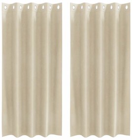 Függönyök függönyökkel 2 pcs Krém 140 x 175 cm Bársony