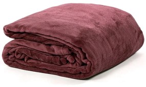 Borvörös mikroplüss ágytakaró franciaágyra 220x240 cm Cosy – Tiseco Home Studio