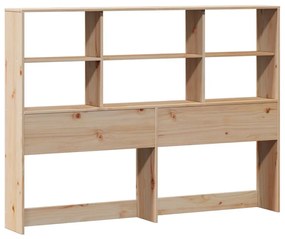 tömör fenyőfa könyvespolcos ágy matrac nélkül 140 x 190 cm