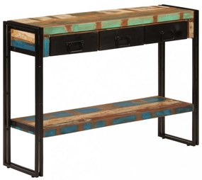 tömör újrahasznosított fa tálalóasztal 110x30x76 cm