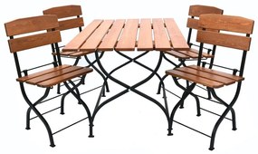 ROJAPLAST WEEKEND SET összecsukható kerti asztal, 120 cm, 4 db kerti székkel ()