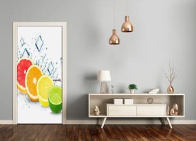 Ajtóposzter öntapadós citrusfélék 95x205 cm