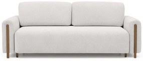 Krémszínű buklé kinyitható-tárolóhelyes kanapé 244 cm Arcadova – ELTAP
