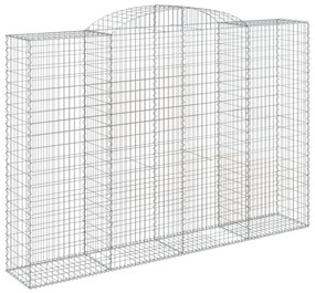 6 db íves horganyzott vas gabion kosár 300x50x200/220 cm