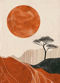 Poszter 13x18cm Afrikai naplemente