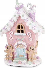 Rózsaszín Pasztell Led Házikó Karácsonyi Dekoráció Ajándék A Karácsonyfa Alatt