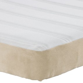 Zsebes Rugós Ágytakaró Matrac Világosszöld Szürke Közepes 120x200x20 cm Szövet