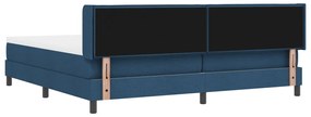 Boxspring ágy matraccal, kék, 200x200 cm - Szövet