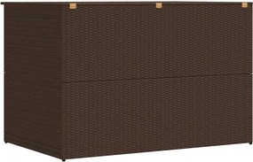 Barna Polyrattan Kerti Tárolóláda 150 X 100 X 100 Cm