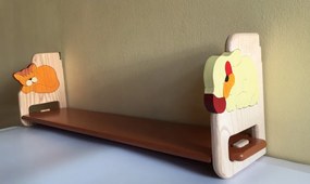 Fali polc választható mintával, színes polclappal 3 méretben
