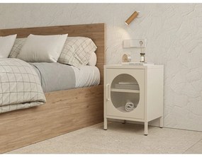 Krémszínű fém éjjeliszekrény Diora – Marckeric