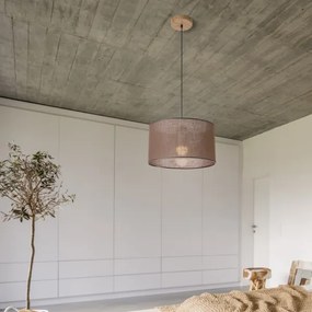 Brilagi - LED Csillár zsinóron ANTHONY 1xE27/60W/230V tölgy/barna