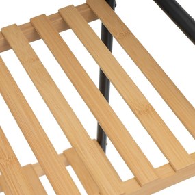 Fekete-natúr színű bambusz polcos állvány 30x75 cm – Casa Selección