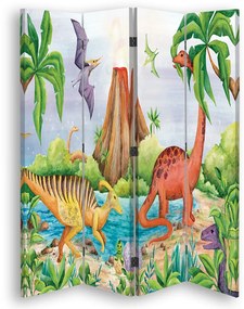 Gario Paraván Dinoszauruszok a tónál Méret: 145 x 170 cm, Kivitelezés: Klasszikus paraván