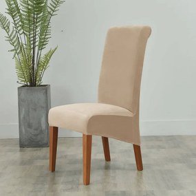 Magastámlás, hosszú székhuzat (bársonyos, drapp barna)