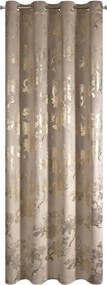Függöny készre szerelve Celia 140x250 bézs arany gallyak virágok